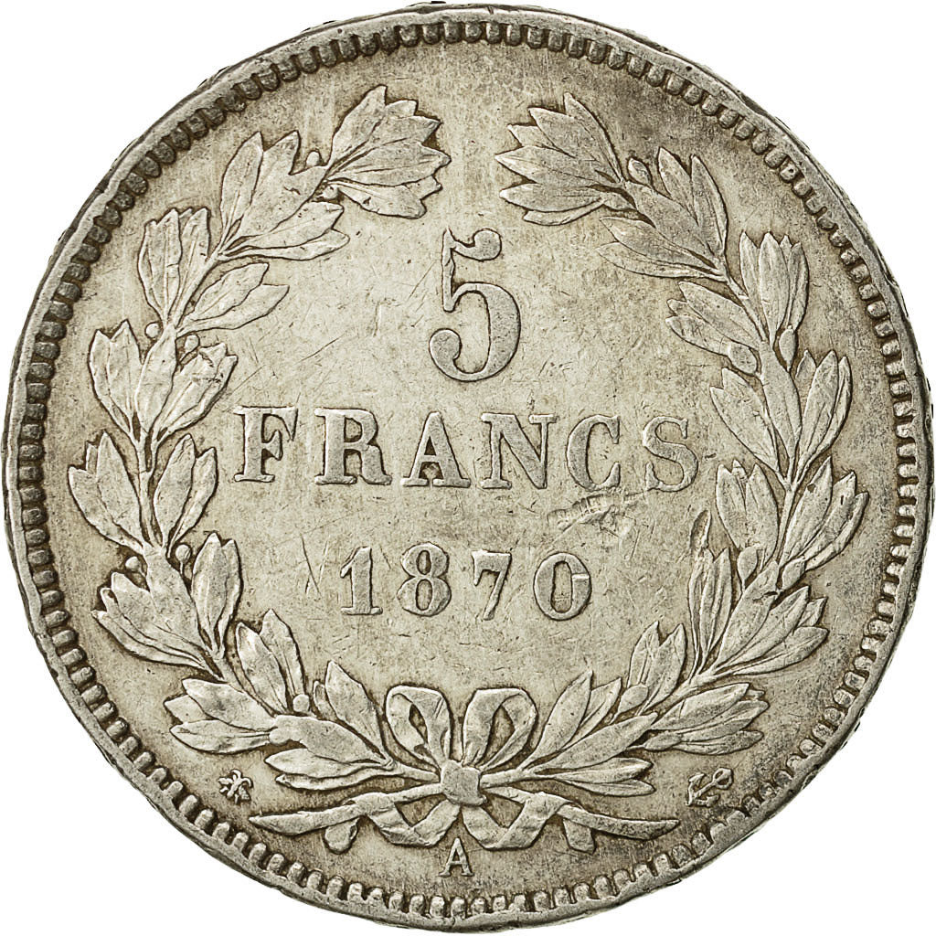 Monnaie, France, Cérès, 5 Francs, 1870, Paris, TTB, Argent, Gadoury:742