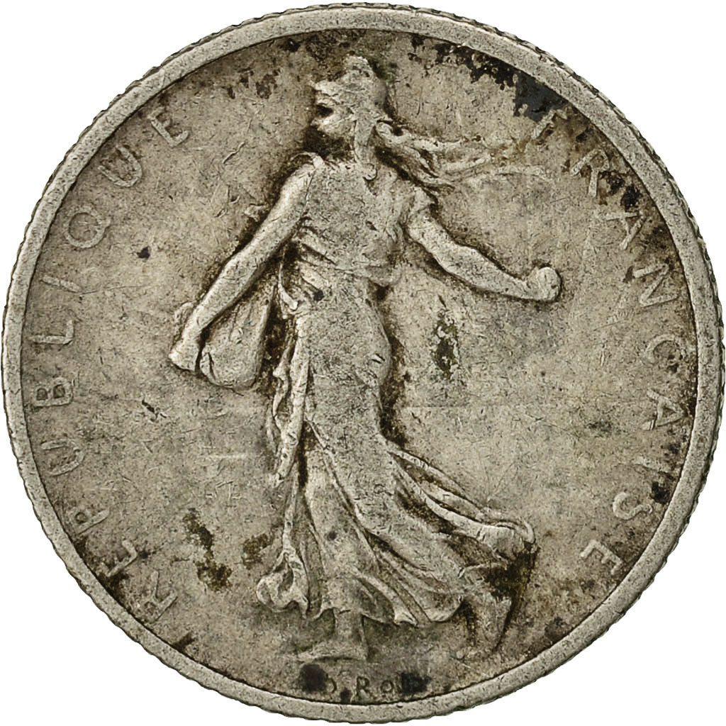 Coin, France, Semeuse, Franc, 1906, Paris, VF(20-25), Silver, KM:844.1