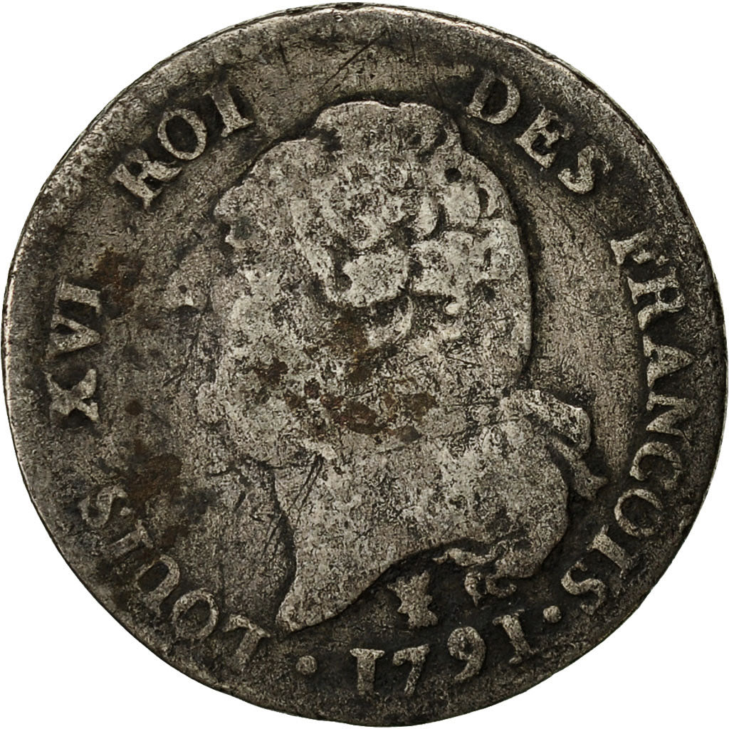 Coin, France, Louis XVI, 15 sols françois, 15 Sols, 1/8 ECU, 1791, Limoges