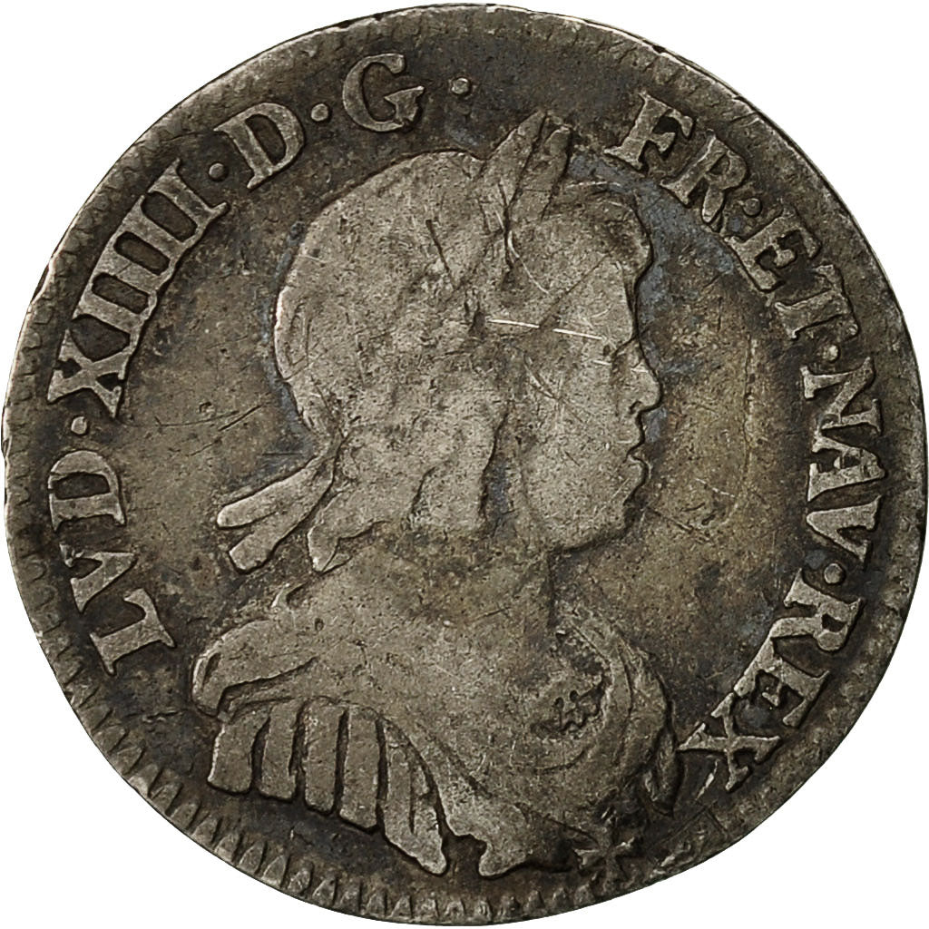 Moneta, Francia, Louis XIV, 1/12 Écu à la mèche courte, 1/12 ECU, 10 Sols