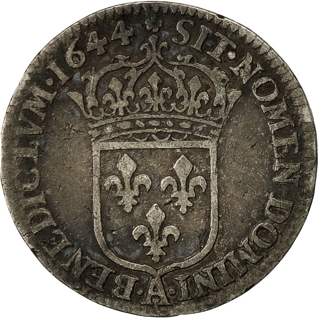 Moneta, Francia, Louis XIV, 1/12 Écu à la mèche courte, 1/12 ECU, 10 Sols