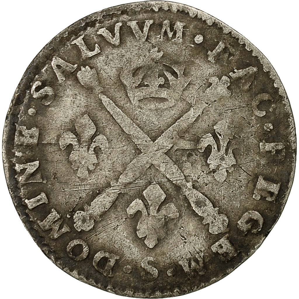 Münze, Frankreich, Louis XIV, 5 Sols aux insignes, 5 Sols, 1/16 ECU, 1702