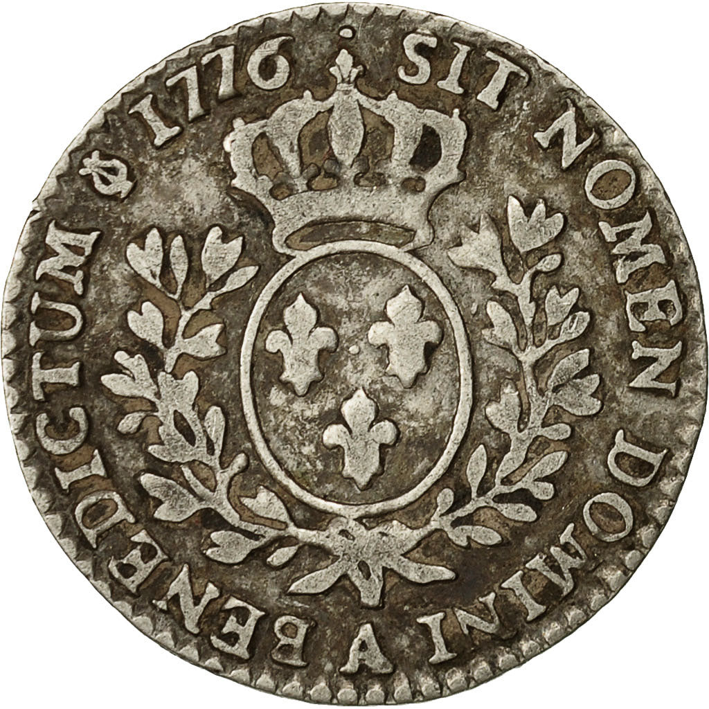 Coin, France, Louis XVI, 1/10 Écu, 12 Sols, 1/10 ECU, 1776, Paris, VF(30-35)