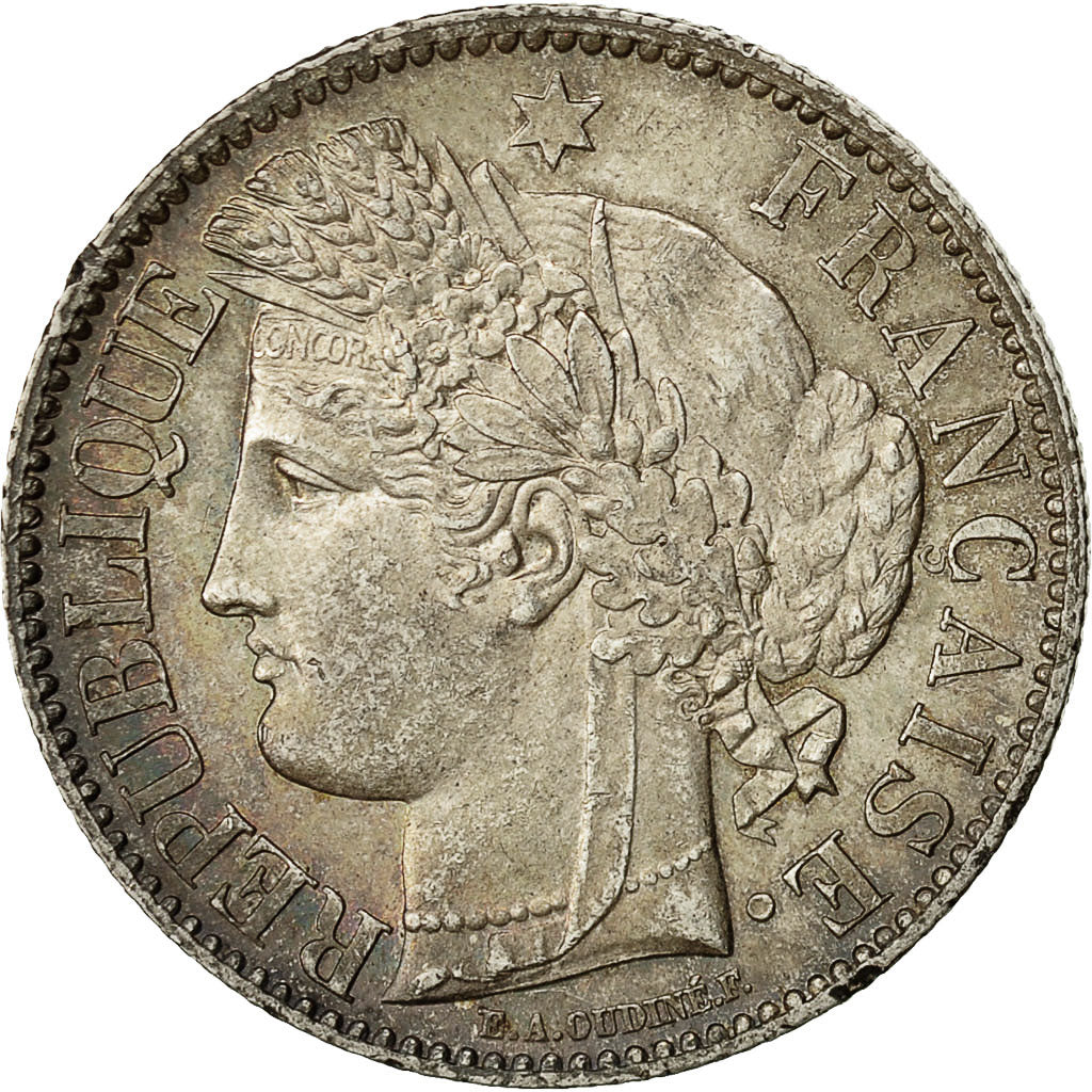 Coin, France, Cérès, 2 Francs, 1887, Paris, AU(55-58), Silver, KM:817.1