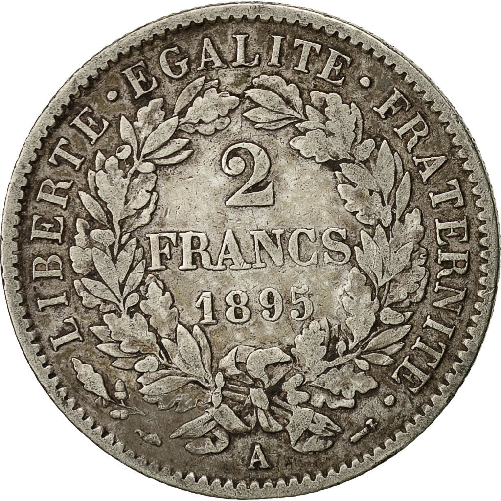Monnaie, France, Cérès, 2 Francs, 1895, Paris, TTB, Argent, Gadoury:530a