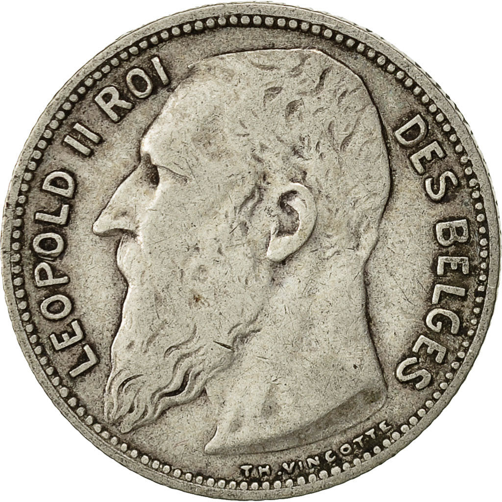 Coin, Belgium, Leopold II, Franc, 1904, VF(30-35), Silver, KM:56.1