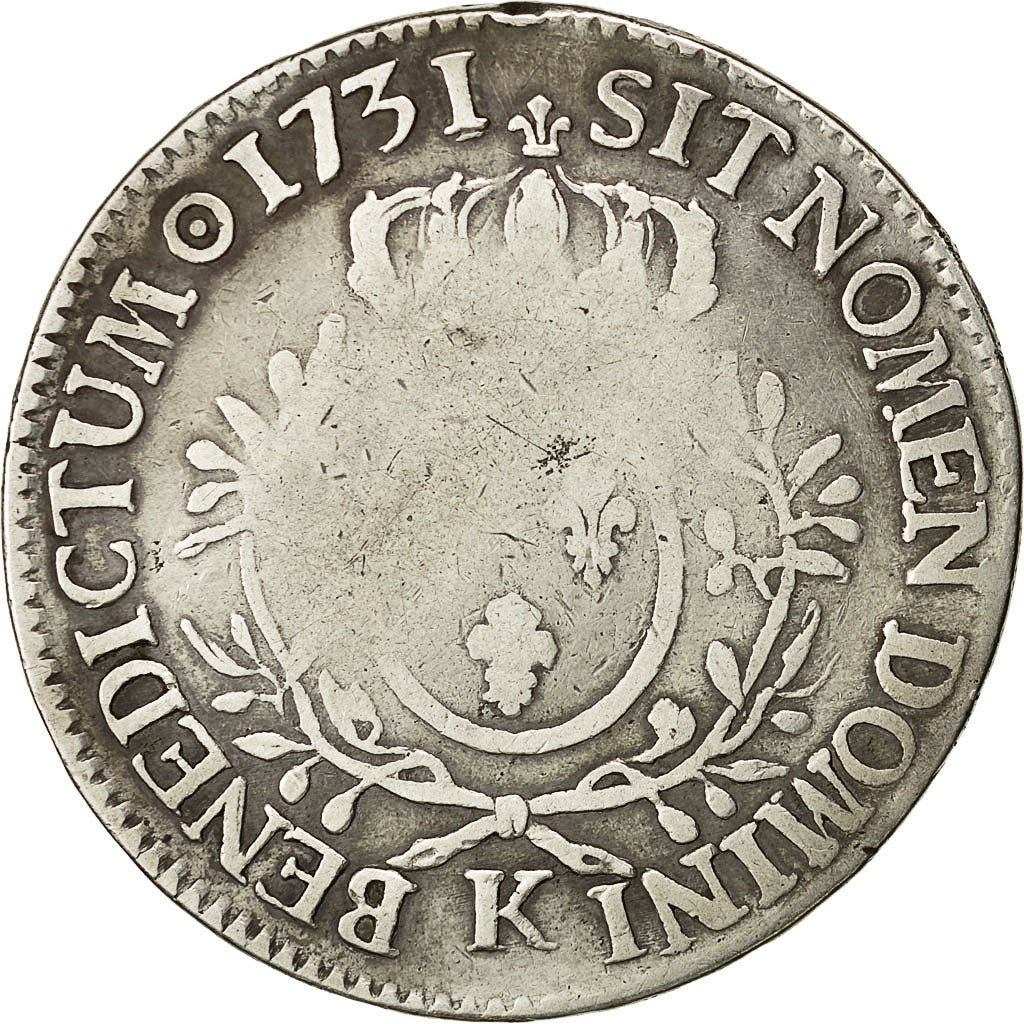 Coin, France, Louis XV, Écu aux branches d'olivier, Ecu, 1731, Bordeaux