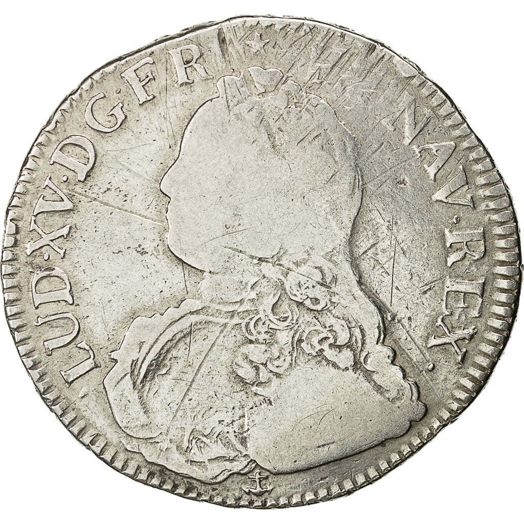 Monnaie, France, Louis XV, Écu aux branches d'olivier, Ecu, 1738, Montpellier