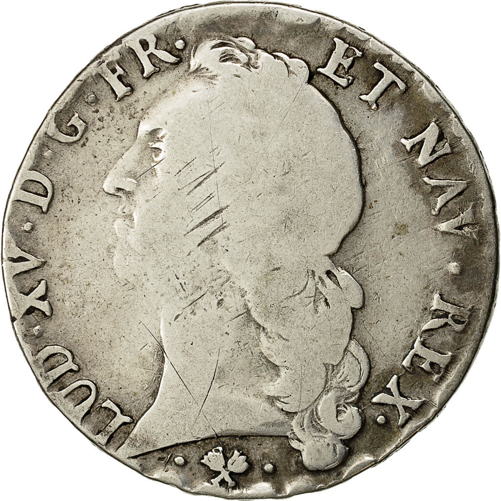 Moneda, Francia, Louis XV, Écu au bandeau, Ecu, 1761, Bayonne, BC+, Plata