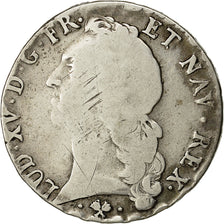 Moneda, Francia, Louis XV, Écu au bandeau, Ecu, 1761, Bayonne, BC+, Plata