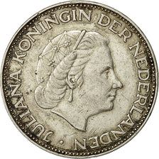 Coin, Netherlands, Juliana, 2-1/2 Gulden, 1960, AU(50-53), Silver, KM:185