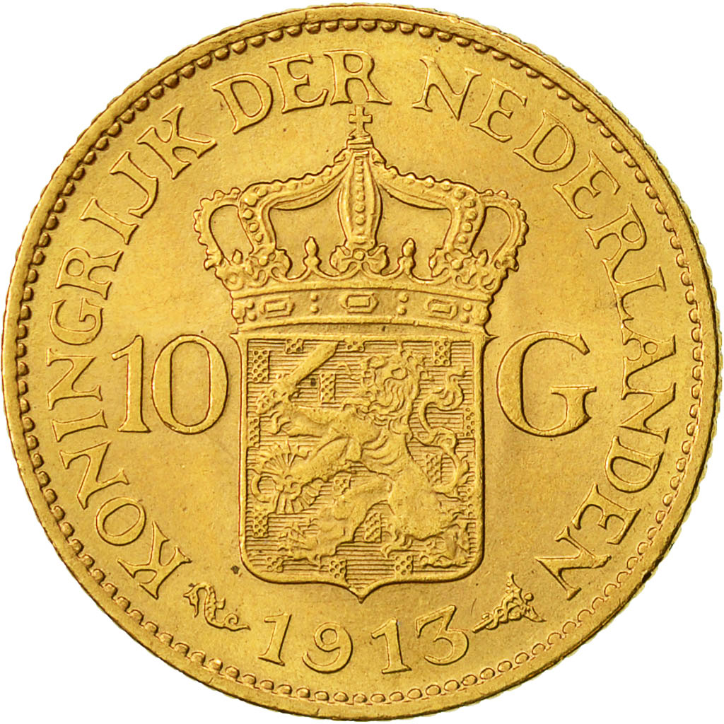 Monnaie, Pays-Bas, Wilhelmina I, 10 Gulden, 1913, Utrecht, SPL, Or, KM:149
