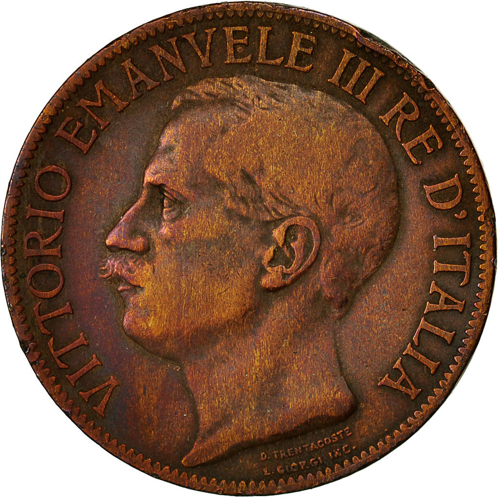 Moneta, Italia, Vittorio Emanuele III, 10 Centesimi, 1911, Rome, BB, Bronzo