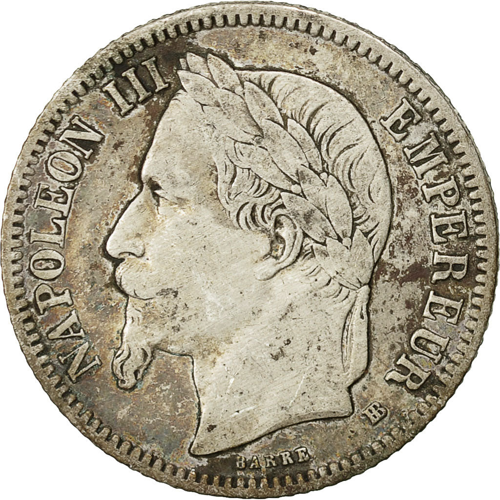 Monnaie, France, Napoleon III, Napoléon III, Franc, 1867, Strasbourg, TB