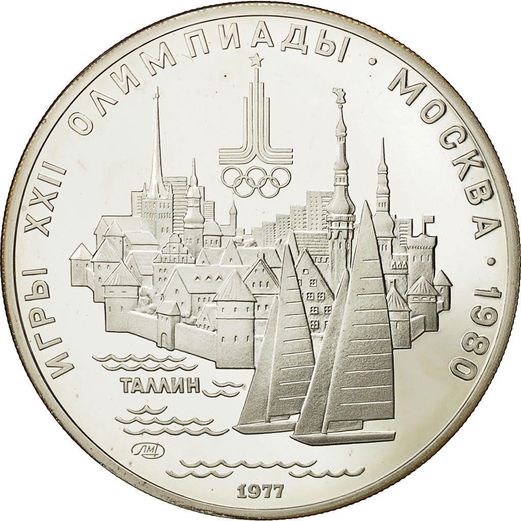 Coin, Russia, URSS, 5 Roubles, 1977, Moscow, MS(65-70), Silver, KM:148
