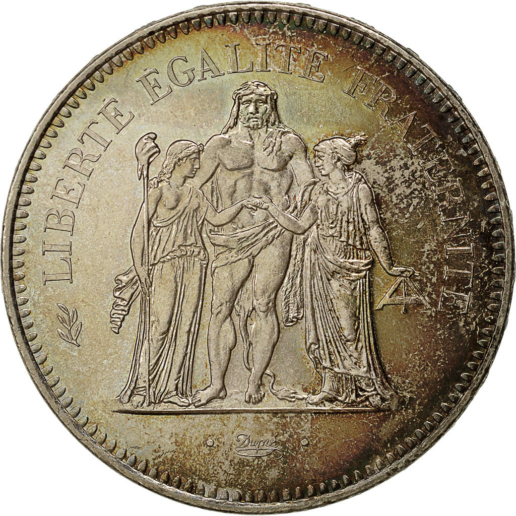 Coin, France, Hercule, 50 Francs, 1978, Paris, MS(63), Silver, KM:941.1
