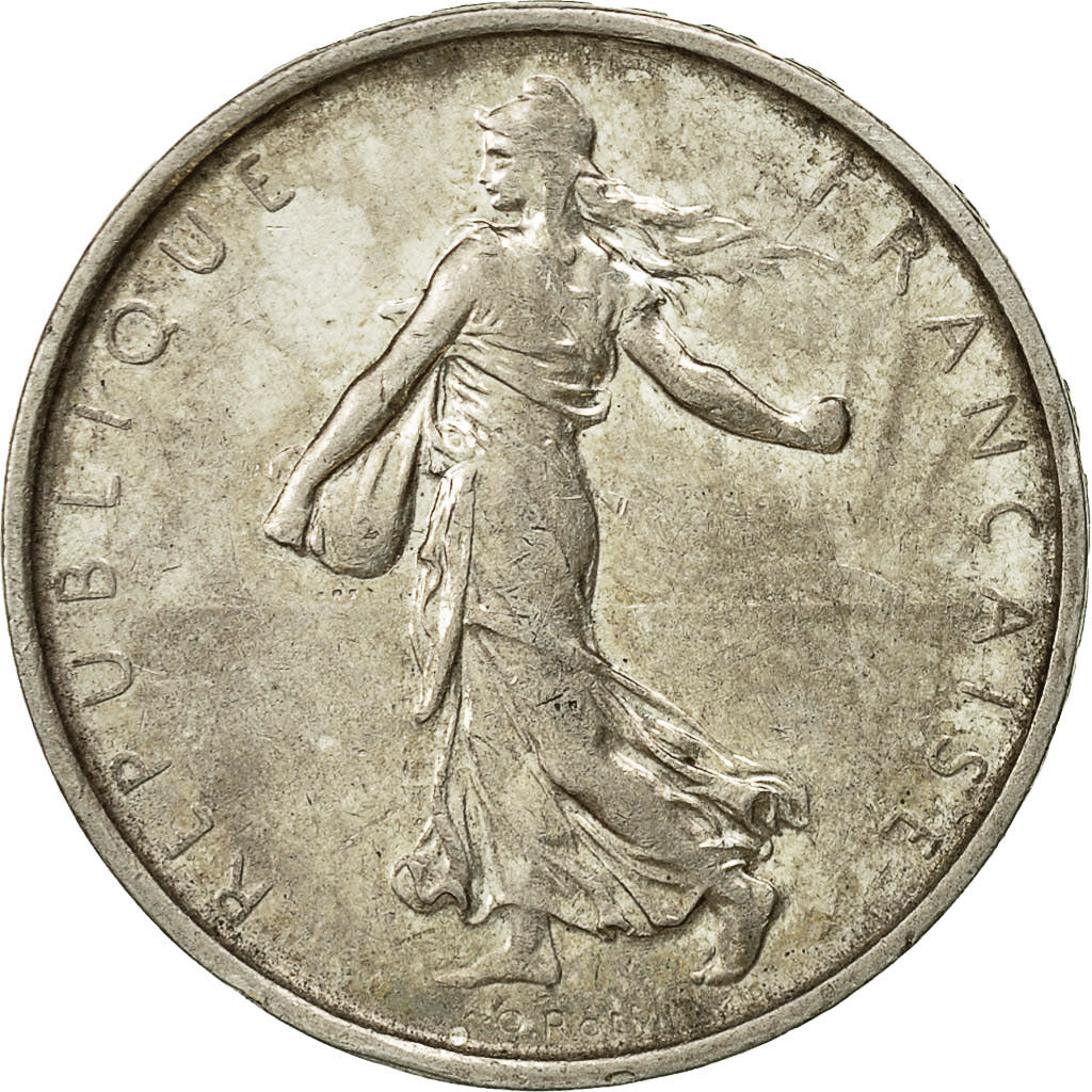 Coin, France, Semeuse, 5 Francs, 1968, AU(55-58), Silver, KM:926, Gadoury:770