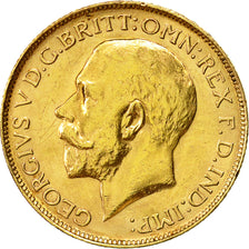 Coin, Australia, George V, Sovereign, 1918, Perth, MS(60-62), Gold, KM:29