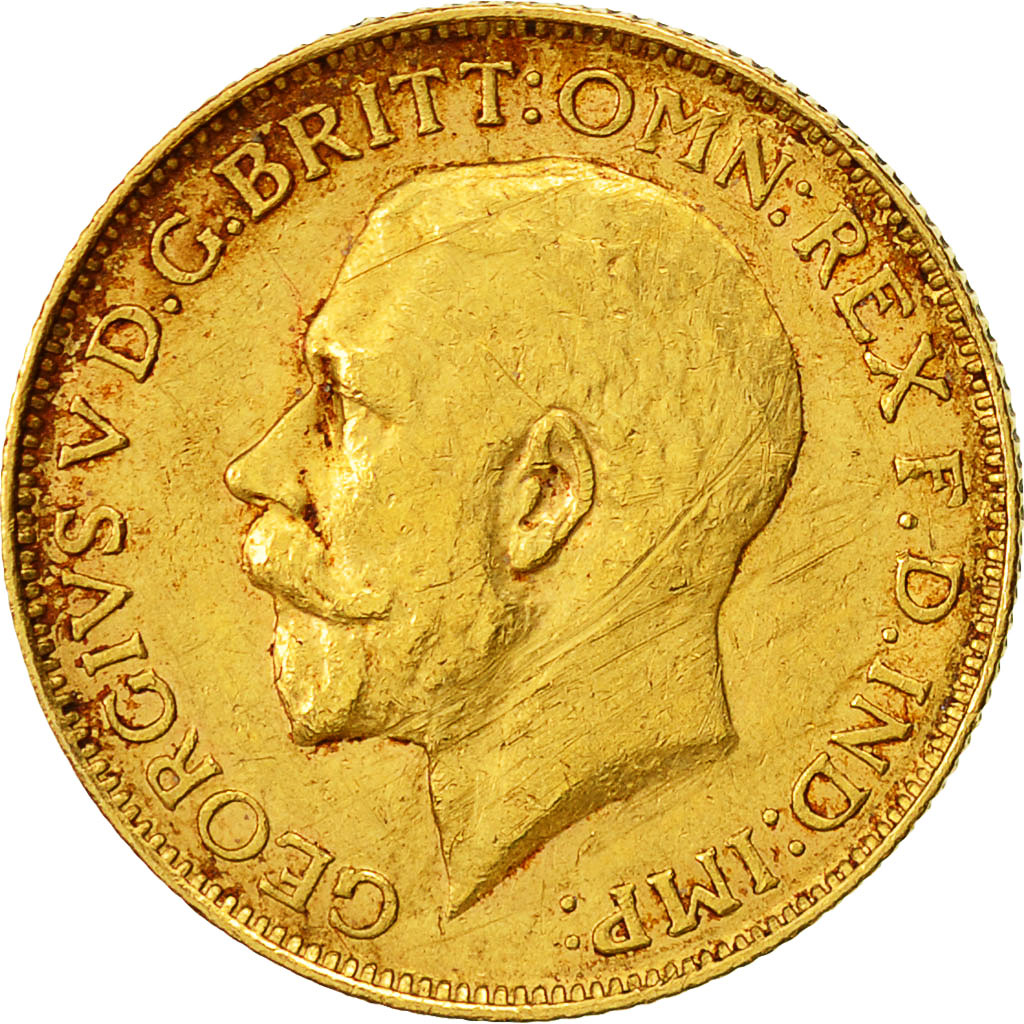 Moneta, Australia, George V, Sovereign, 1919, Perth, SPL-, Oro, KM:29