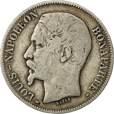 Moneta, Francia, Napoléon III, 5 Francs, 1852, Paris, MB+, Argento, KM:773.1