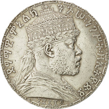 Moneda, Etiopía, Menelik II, Birr, 1892 (1899), Paris, EBC+, Plata, KM:19