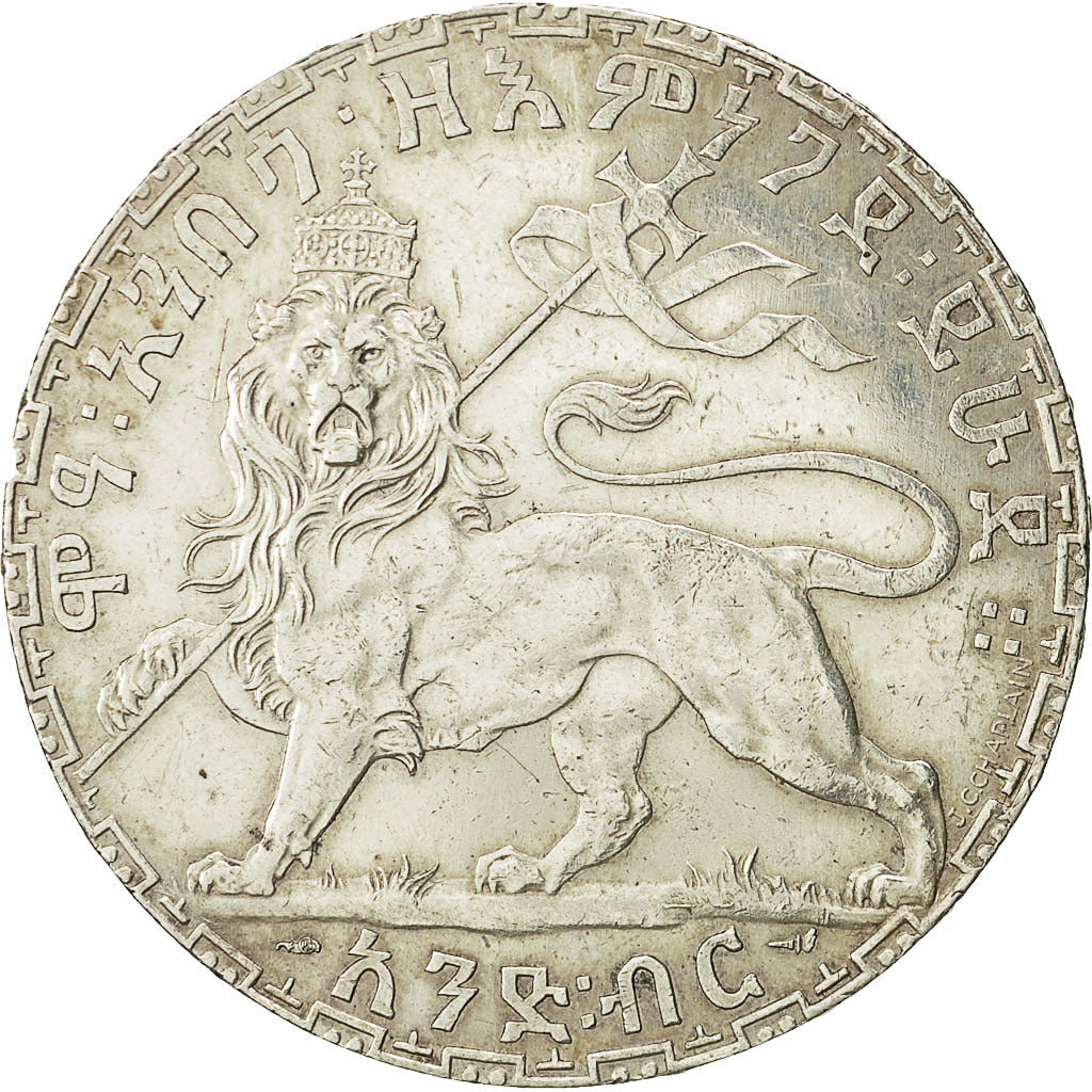 Coin, Ethiopia, Menelik II, Birr, 1892 (1899), Paris, MS(60-62), Silver, KM:19