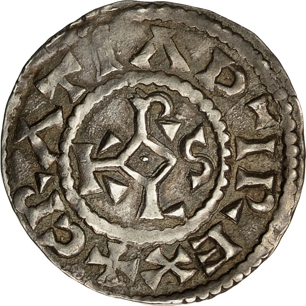 Coin, France, Charles le Chauve, Denier, 864-877, Reims, AU(50-53), Silver