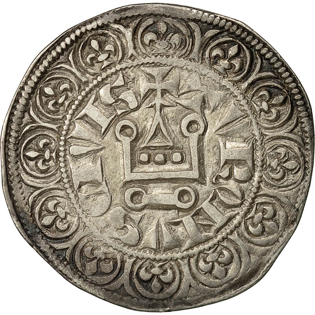 Coin, France, Philippe IV le Bel, Gros Tournois, 1290-1295, AU(50-53), Silver