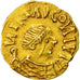 Moneta, Francia, Burgondes, Triens, 560-585, SPL-, Oro, Belfort:5280 var.
