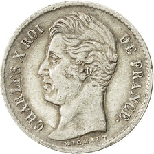 Moneta, Francia, Charles X, 1/4 Franc, 1828, Paris, BB+, Argento, KM:722.1