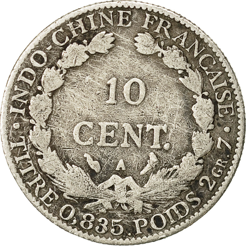 Coin, FRENCH INDO-CHINA, 10 Cents, 1902, Paris, VF(30-35), Silver, KM:9