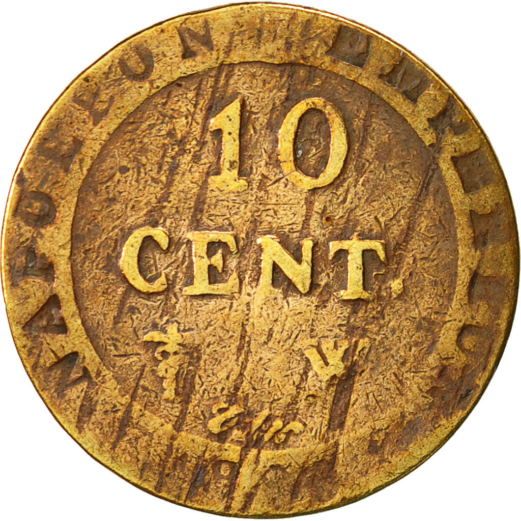 Coin, France, Napoléon I, 10 Centimes, 1808, Lille, VF(20-25), Billon