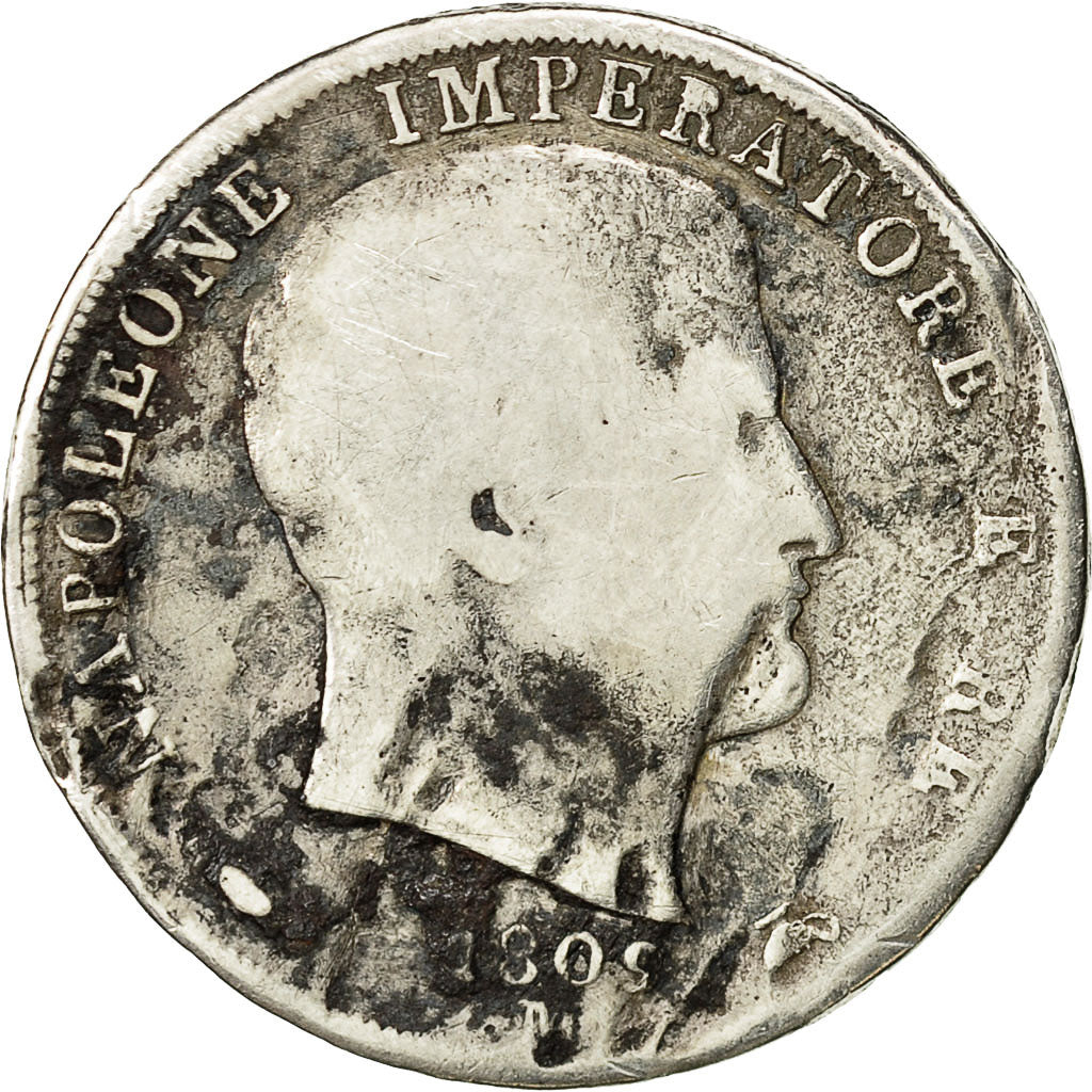 Moneta, STATI ITALIANI, KINGDOM OF NAPOLEON, Napoleon I, 2 Lire, 1809, Milan