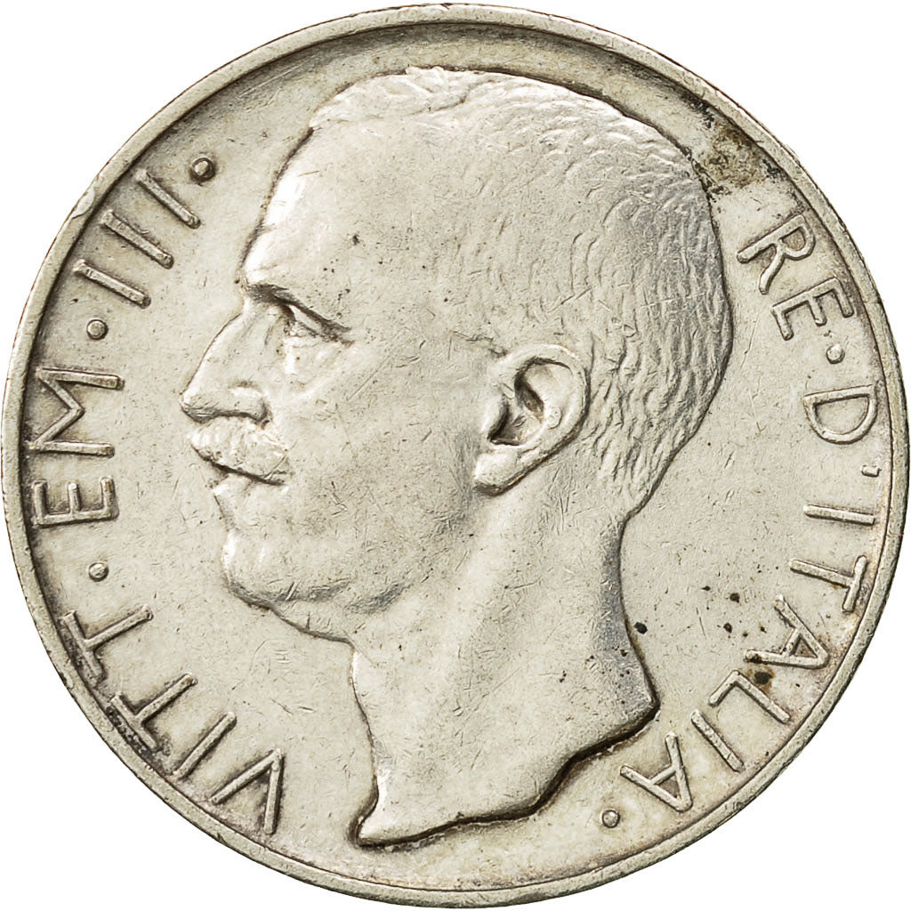 Coin, Italy, Vittorio Emanuele III, 10 Lire, 1928, Rome, EF(40-45), Silver
