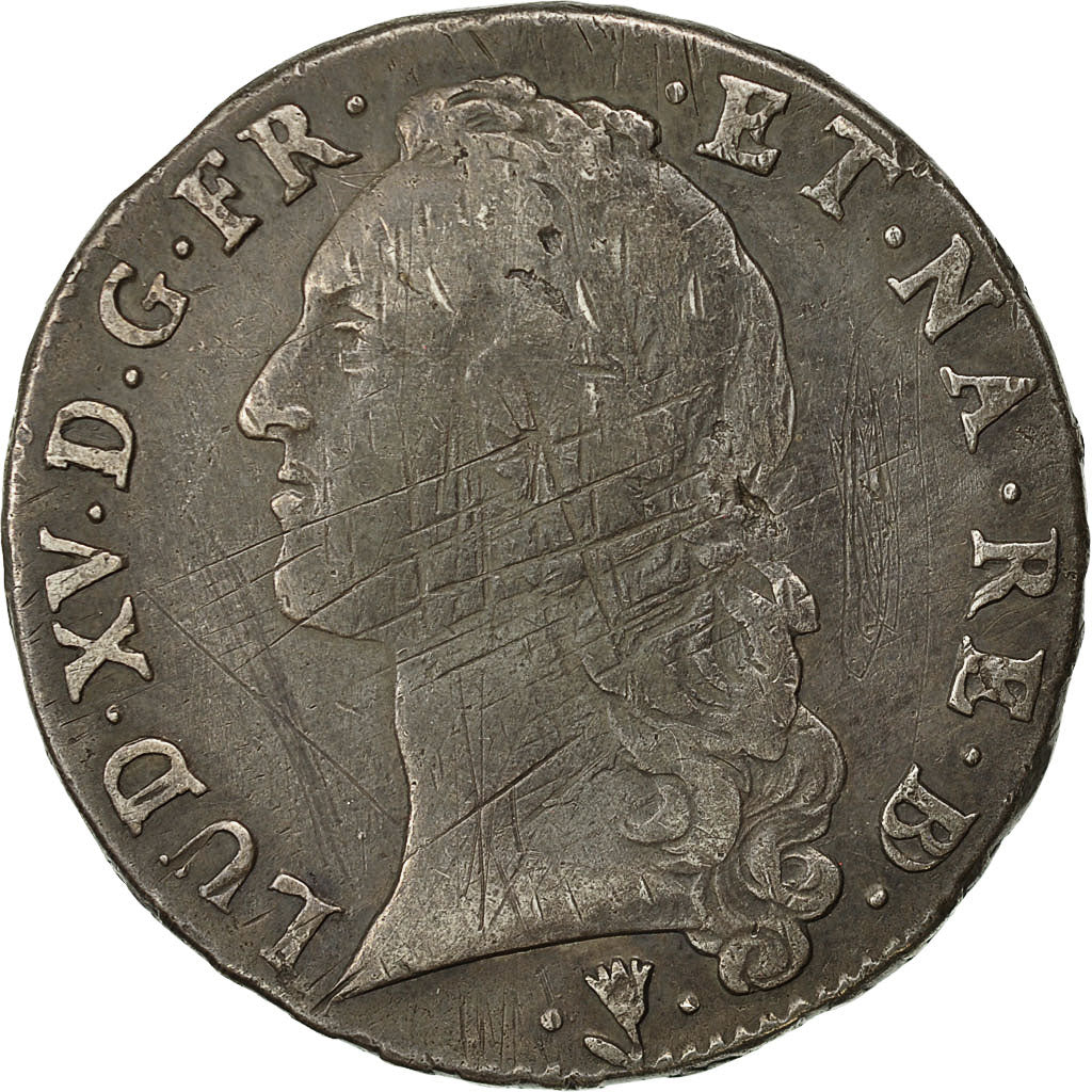 Monnaie, France, Louis XV, Écu de Béarn au bandeau, 1751, Pau, TB+, Gad. 322a