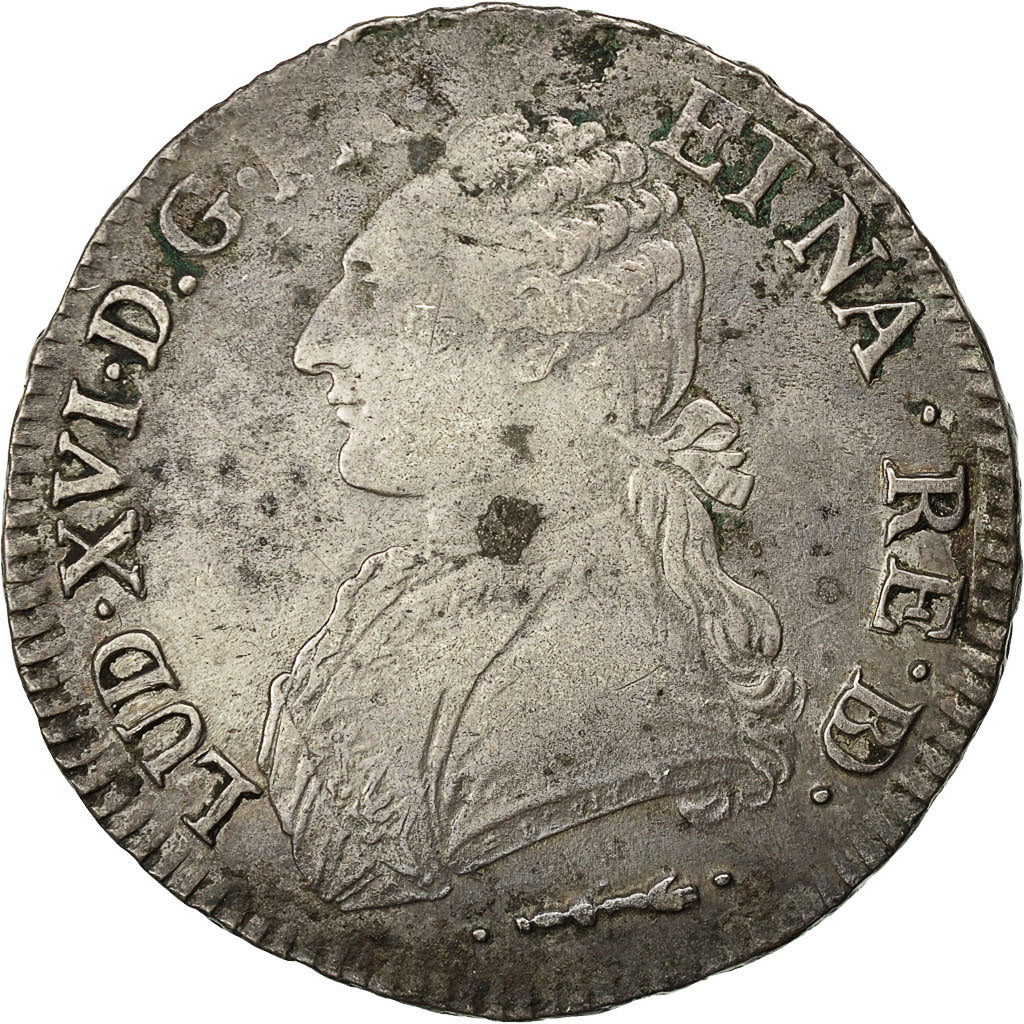 Moneta, Francja, Louis XVI, Écu de Béarn aux branches d'olivier, Ecu, 1778