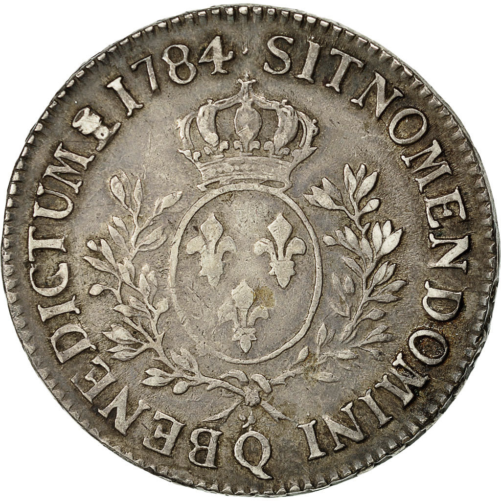 Coin, France, Louis XVI, Écu aux branches d'olivier, 1784, Perpignan, Gad 356