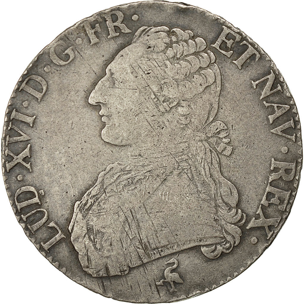 Moneda, Francia, Louis XVI, Écu aux branches d'olivier, Ecu, 1783, Paris, BC+