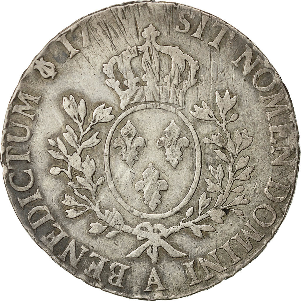 Moneda, Francia, Louis XVI, Écu aux branches d'olivier, Ecu, 1783, Paris, BC+