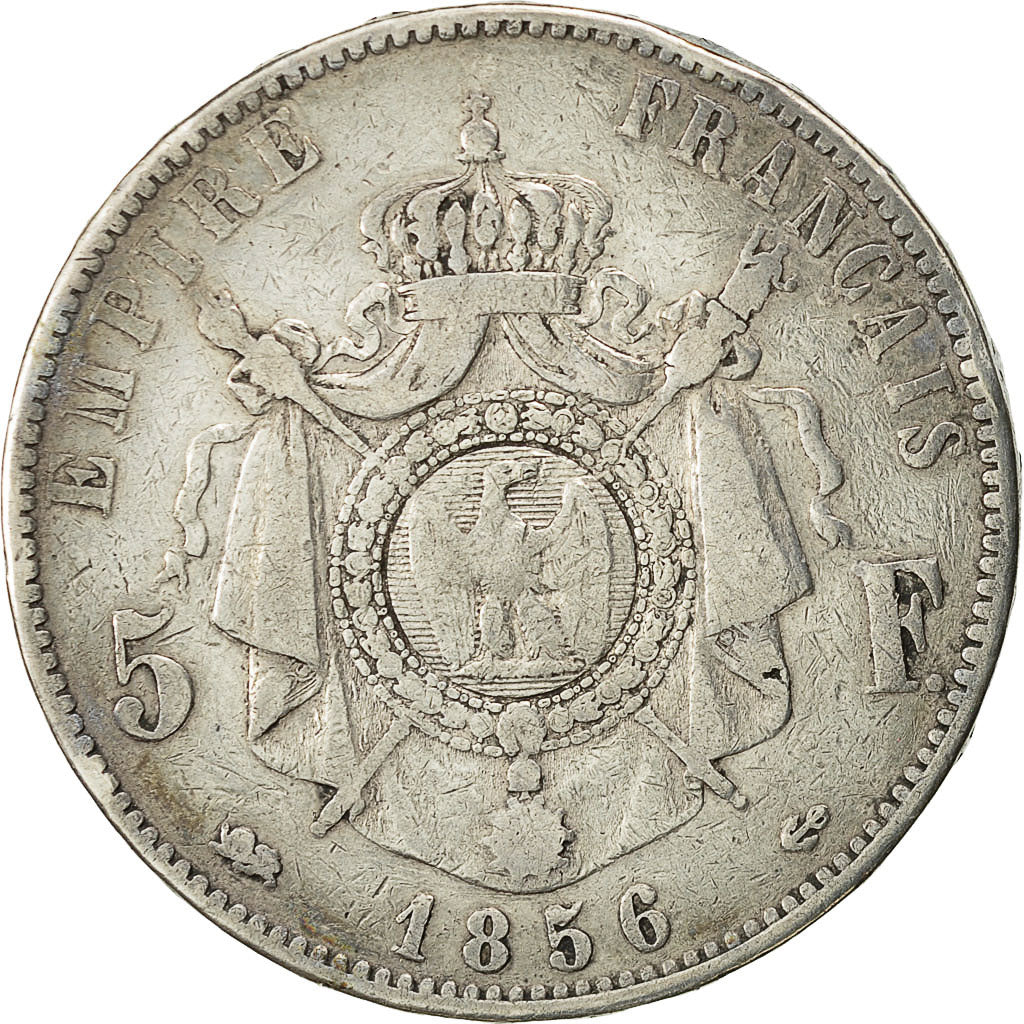 Münze, Frankreich, Napoleon III, Napoléon III, 5 Francs, 1856, Lyons, S