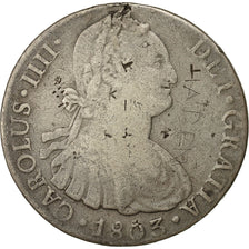 Monnaie, Pérou, Charles IV, 8 Reales, 1803, Lima, TB, Argent, KM 97