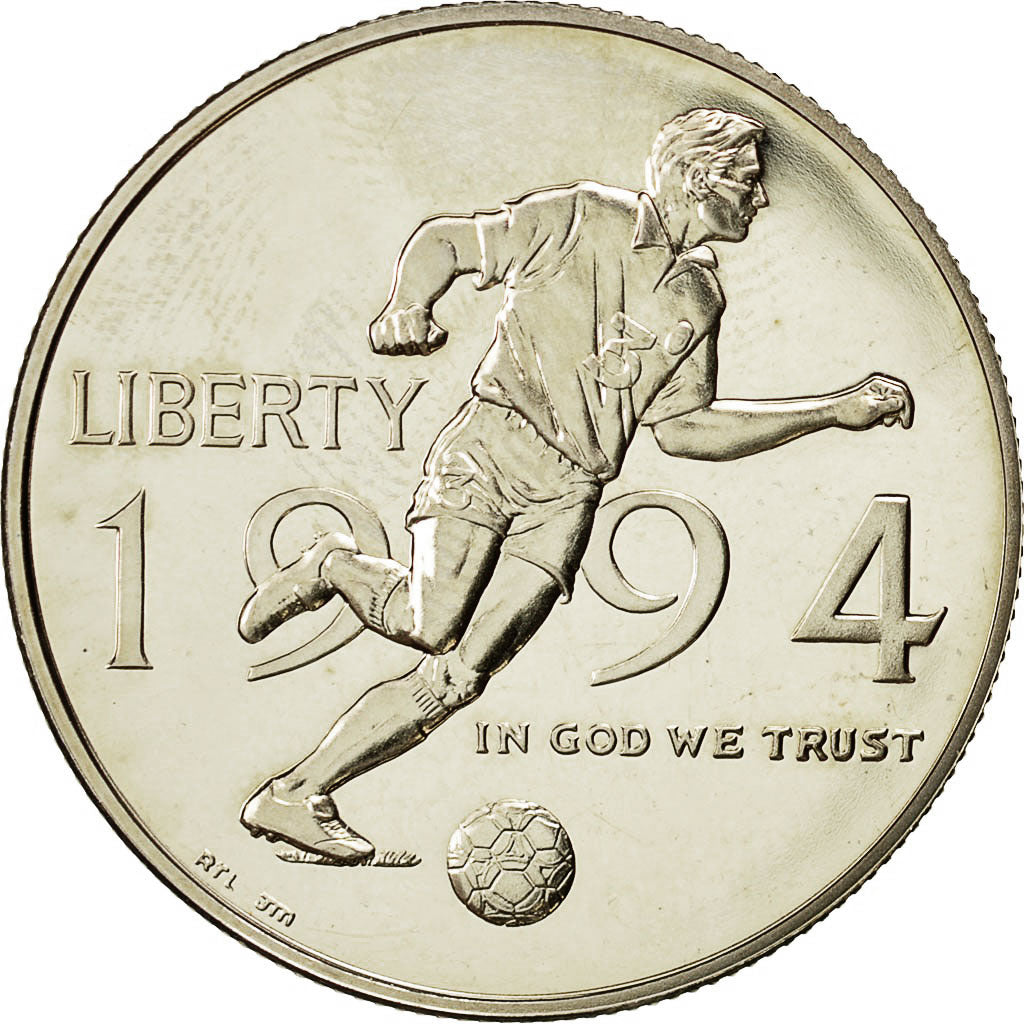 Coin, United States, Half Dollar, 1994 World Cup Soccer, MS(65-70), KM 246