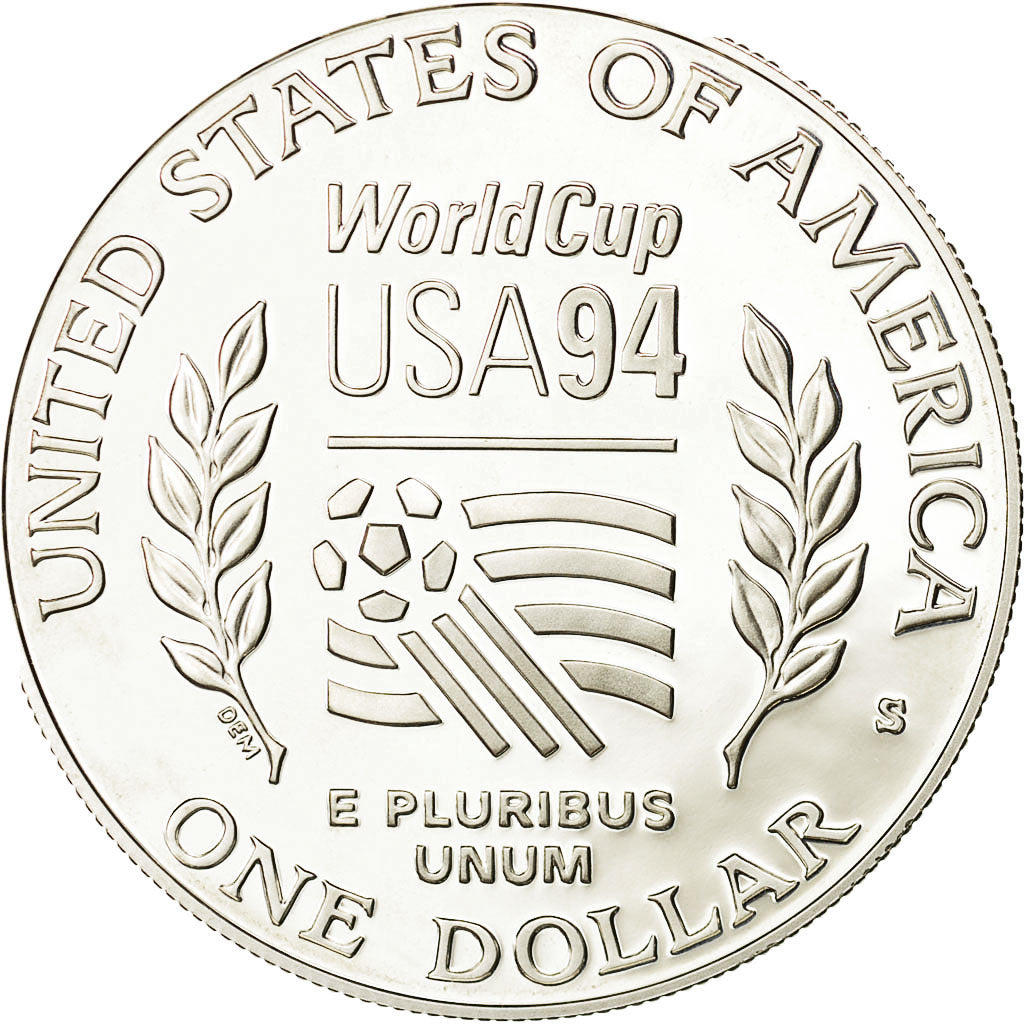 Coin, United States, Dollar, 1994 World Cup Soccer, MS(65-70), Silver, KM 247