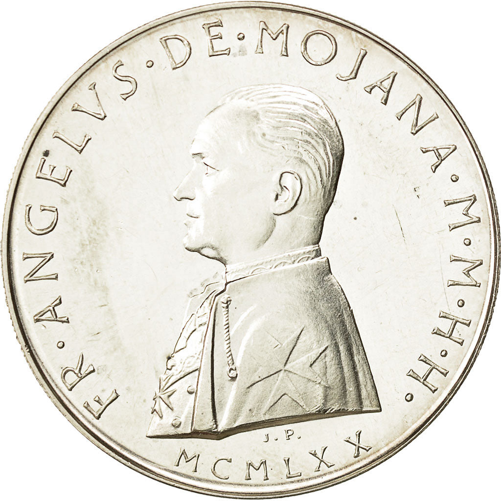 Monnaie, Ordre de Malte, Angelo de Mojana di Cologna, 2 Scudi, 1970, SPL, KM 38