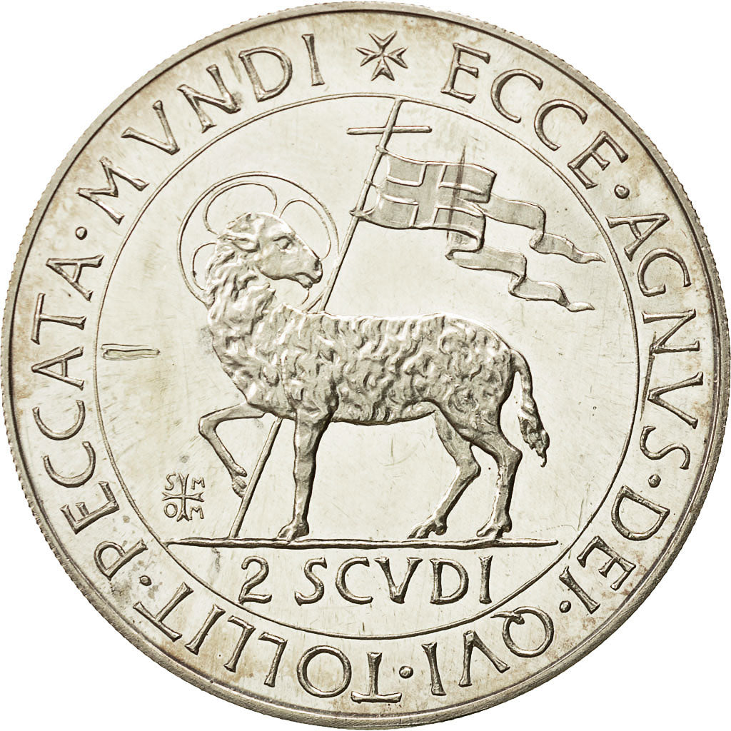 Monnaie, Ordre de Malte, Angelo de Mojana di Cologna, 2 Scudi, 1970, SPL, KM 38