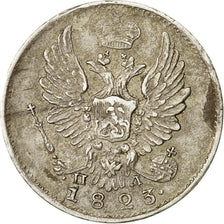 Munten, Rusland, Alexander I, 5 Kopeks, 1823, St. Petersburg, ZF, Zilver, KM:126