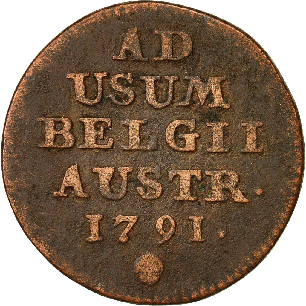 Coin, AUSTRIAN NETHERLANDS, Leopold II, Liard, Oord, 1791, Brussels, KM 52