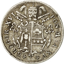 Moneta, STATI ITALIANI, PAPAL STATES, Gregory XVI, 5 Baiocchi, 1845, Rome, BB