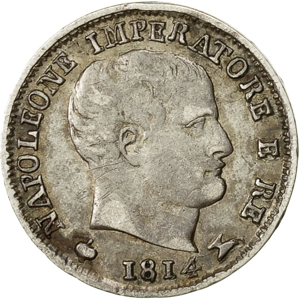 Moneta, DEPARTAMENTY WŁOSKIE, KINGDOM OF NAPOLEON, Napoleon I, 5 Soldi, 1814
