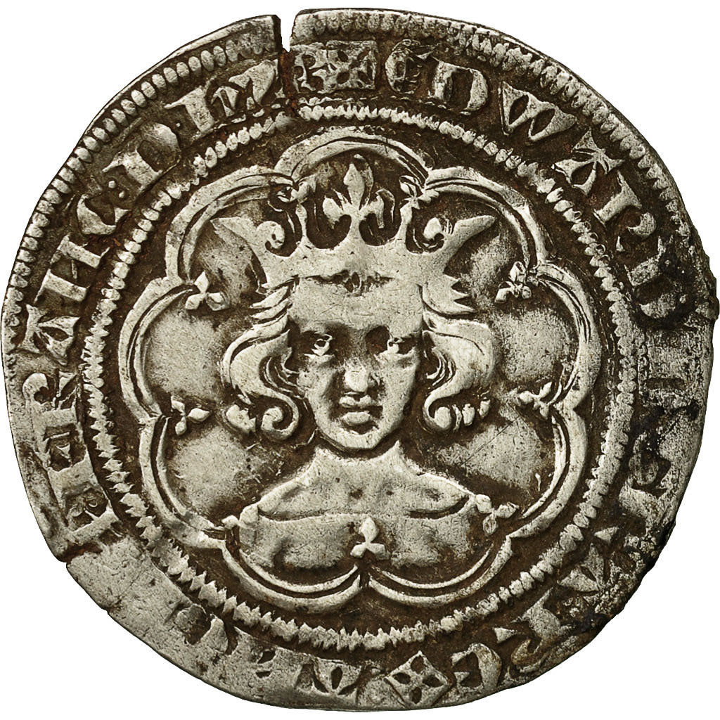 Monnaie, Angleterre, Edouard III, Gros, Londres, TTB, Argent, Spink 1565